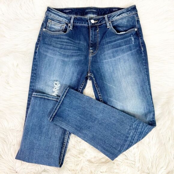 Women’s Vigoss Thompson Tomboy Jeans, Classic Fit, Size 31/25, Distressed - Picture 4 of 7